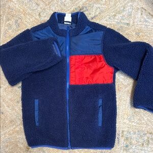 Hanna Andersson Kids Fleece Jacket - Blue and Red